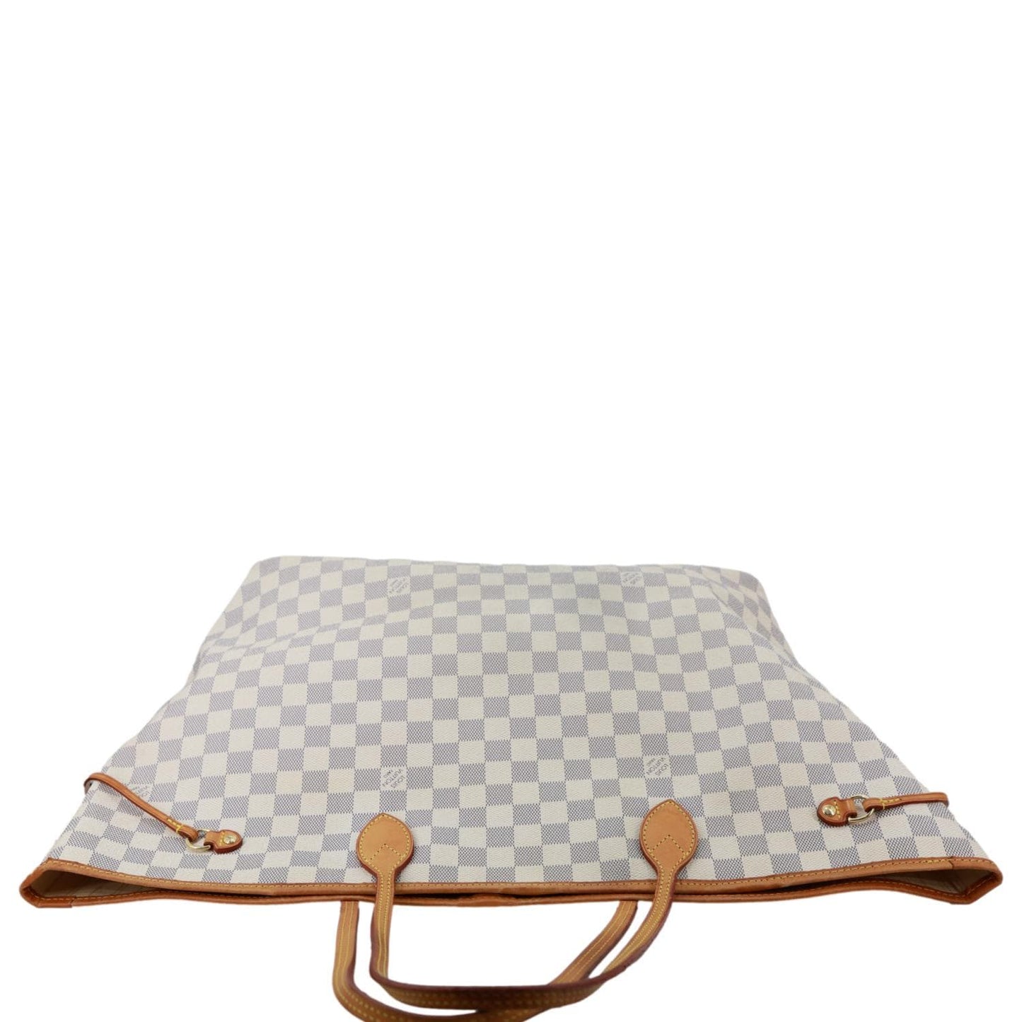 LOUIS VUITTON Neverfull GM Damier Azur Tote Shoulder Bag White