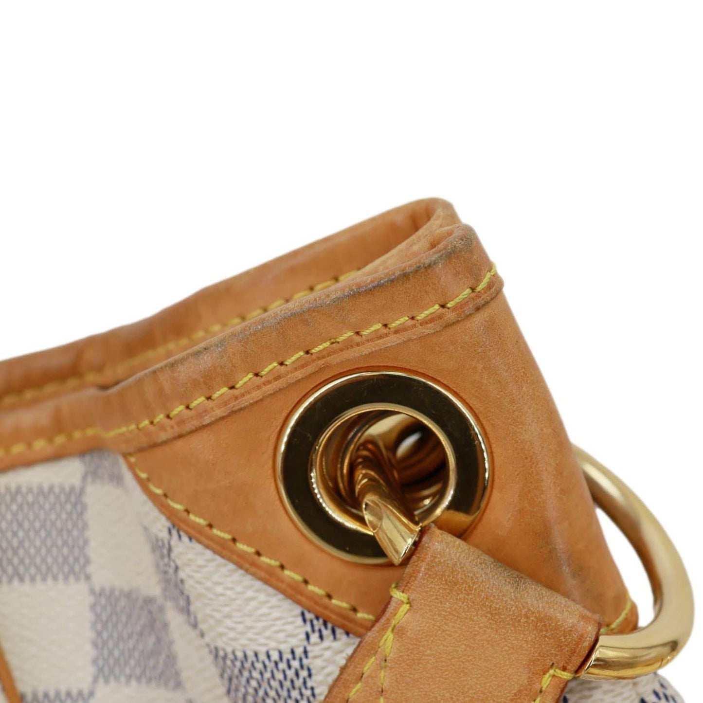 LOUIS VUITTON Galliera PM Damier Azur Hobo Bag White