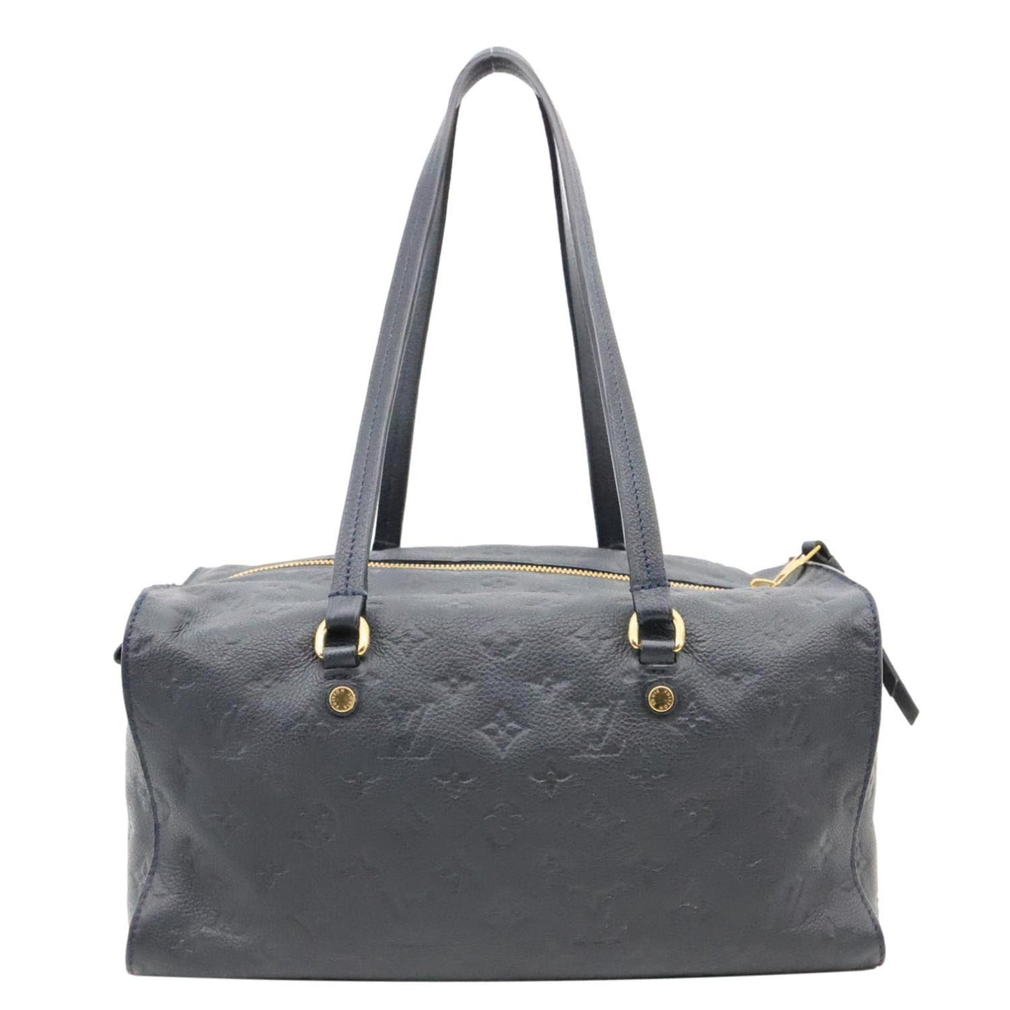 LOUIS VUITTON Inspiree Monogram Empreinte Leather Shoulder Bag Navy Blue