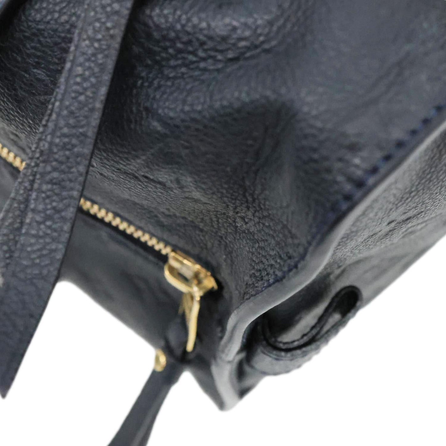 LOUIS VUITTON Inspiree Monogram Empreinte Leather Shoulder Bag Navy Blue