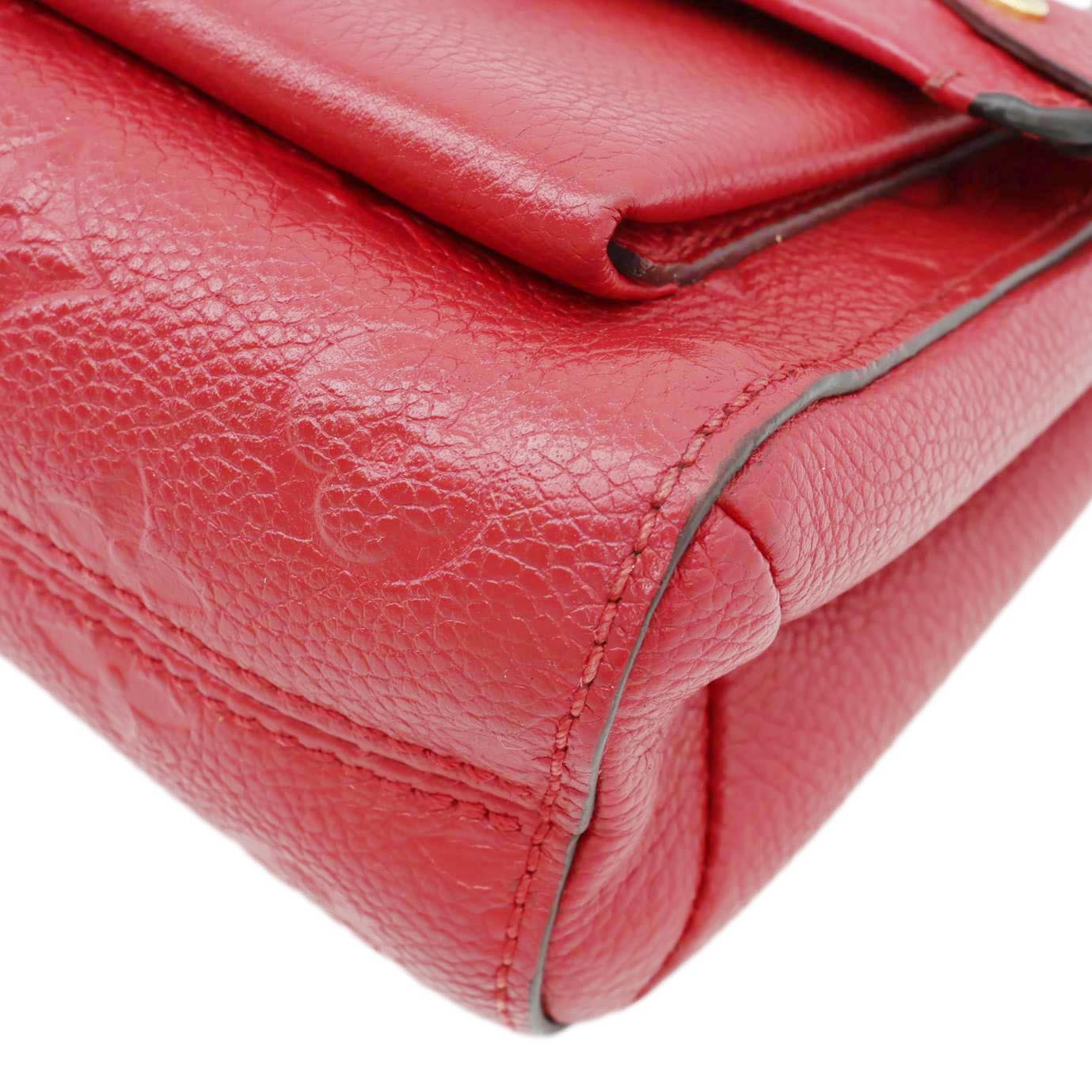 LOUIS VUITTON Vavin BB Monogram Empreinte Leather Shoulder Bag Red