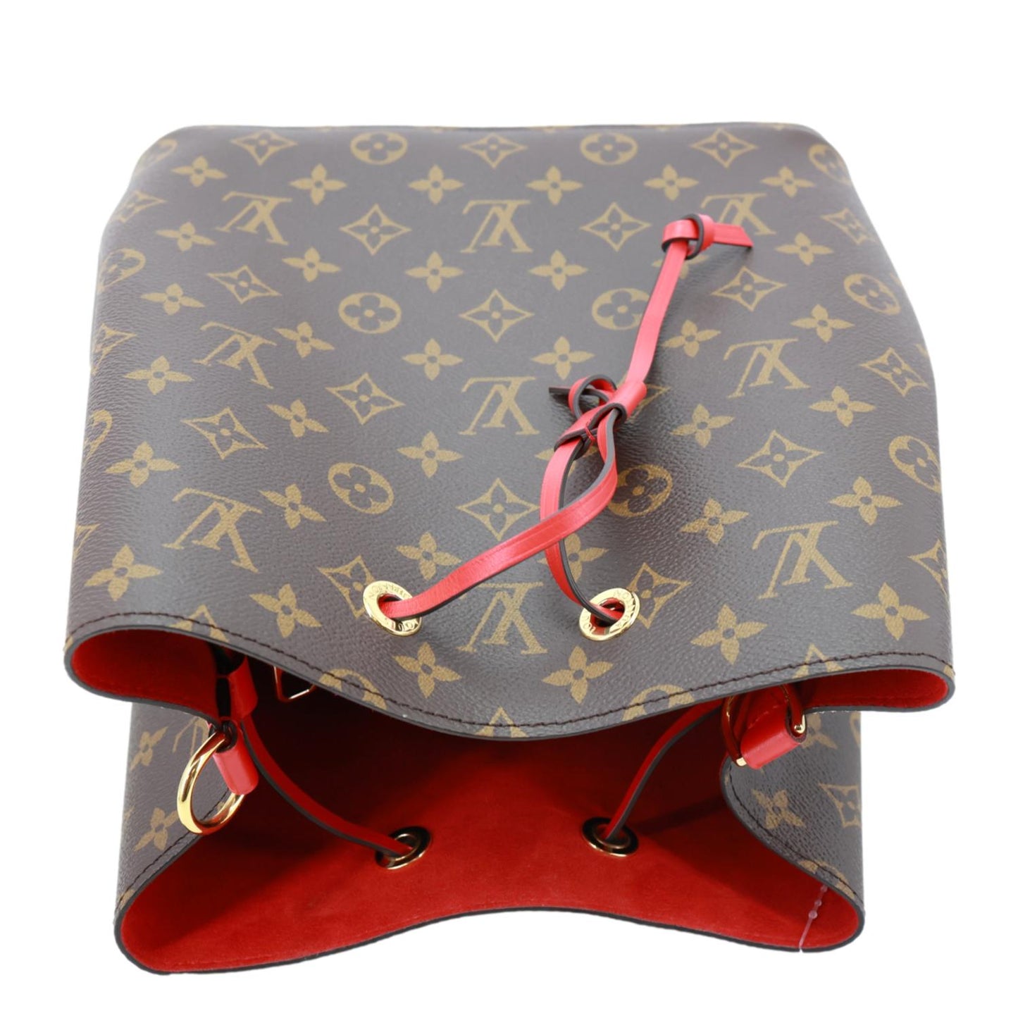 LOUIS VUITTON Neonoe MM Giant Monogram Canvas Bucket Shoulder Bag Brown