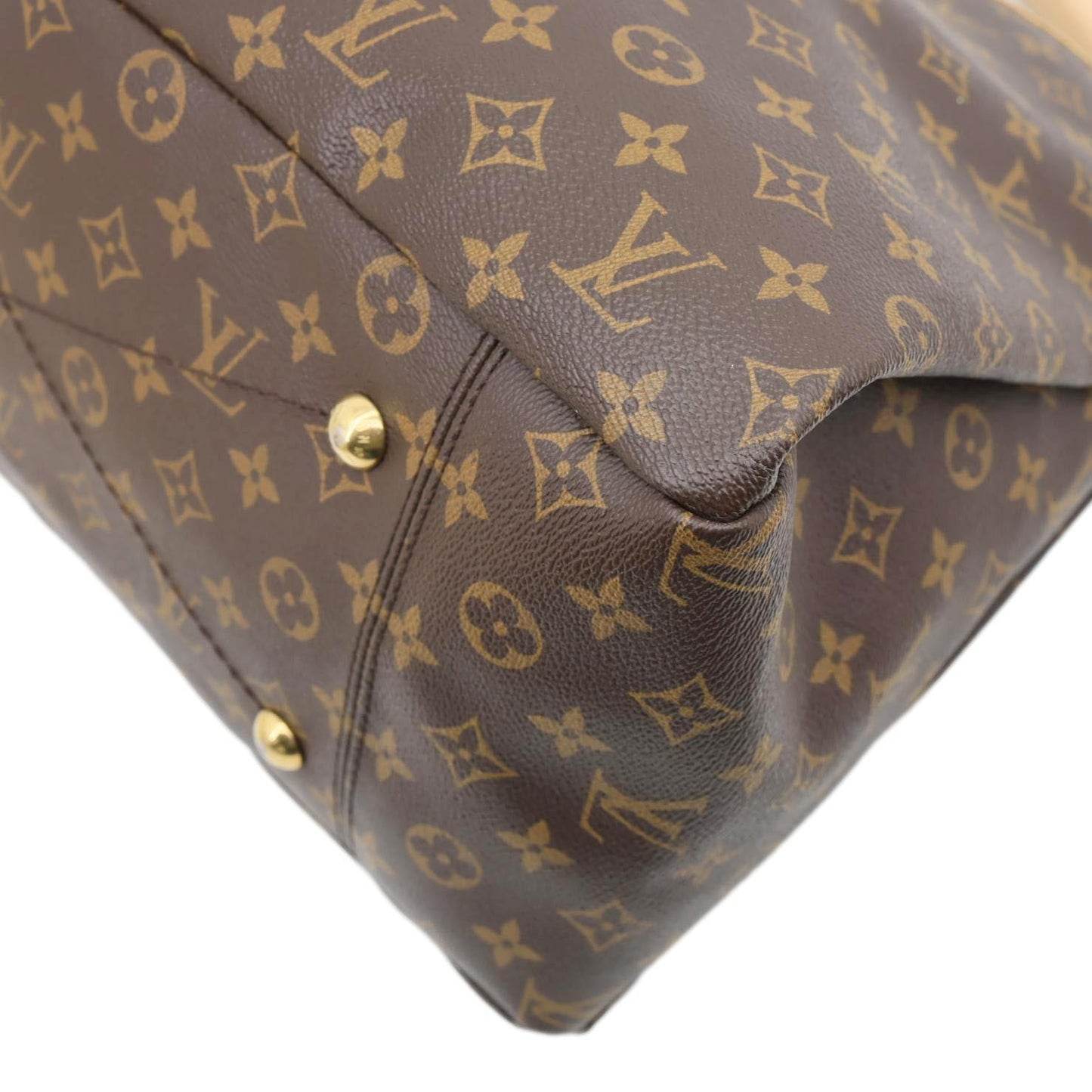 LOUIS VUITTON Artsy MM Monogram Canvas Hobo Bag Brown