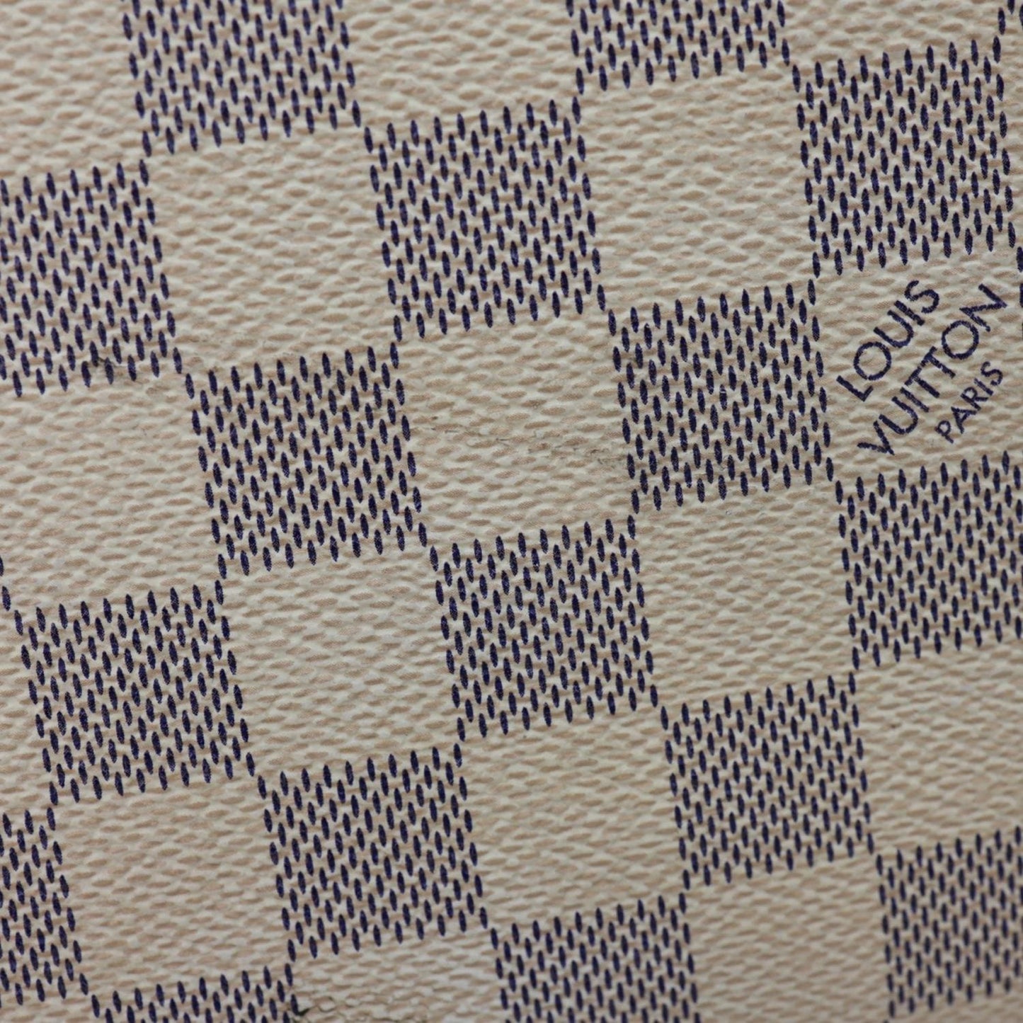LOUIS VUITTON Neverfull MM Damier Azur Shoulder Bag White