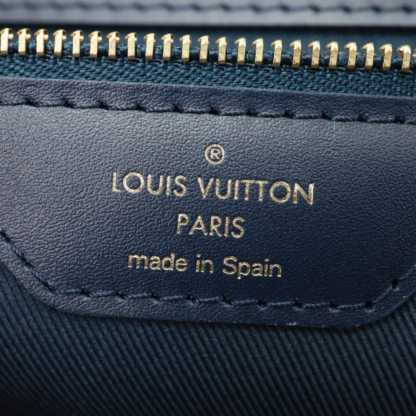 LOUIS VUITTON Neverfull MM Monoglam Jacquard Tote Bag Navy Blue