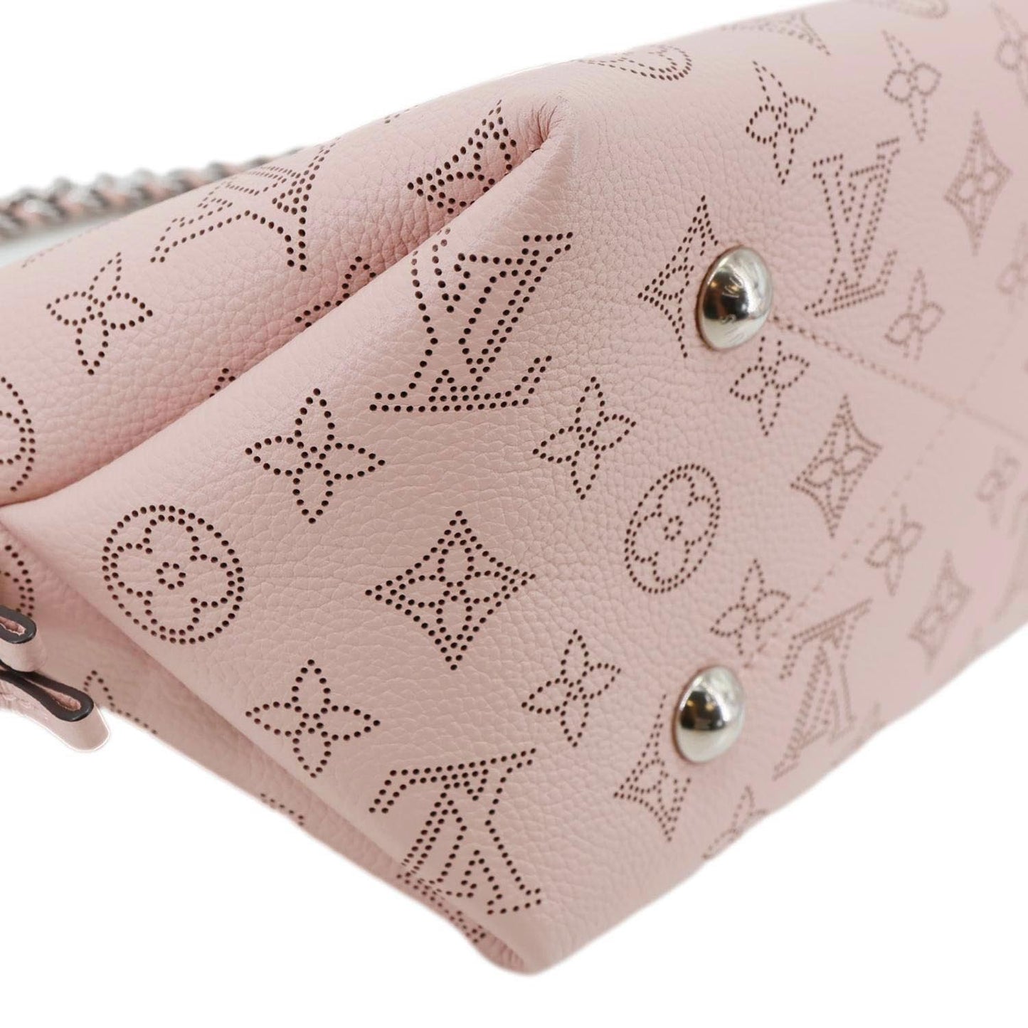LOUIS VUITTON Bella Bucket Mahina Leather Crossbody Bag Magnolia