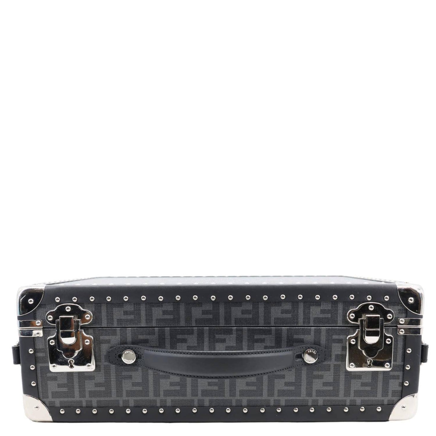 FENDI FF Logo Medium Zucca Canvas Rigid Suitcase Grey