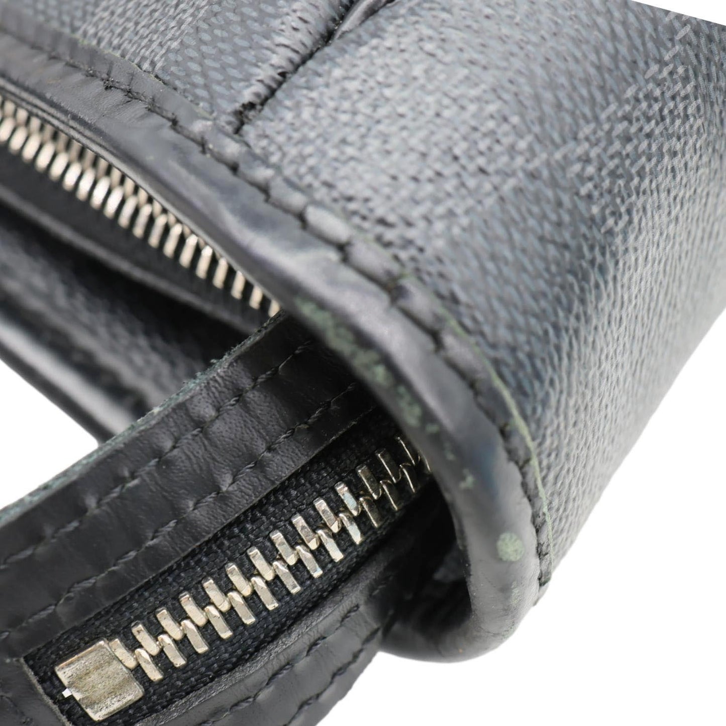 LOUIS VUITTON Tadao Damier Graphite Shoulder Bag Black