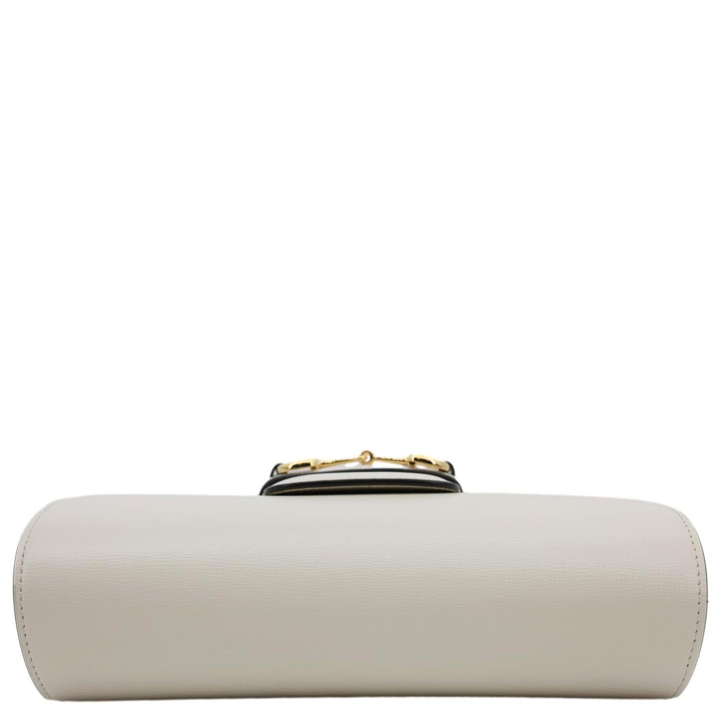 GUCCI Horsebit 1955 Small Leather Shoulder Bag Off White 602204