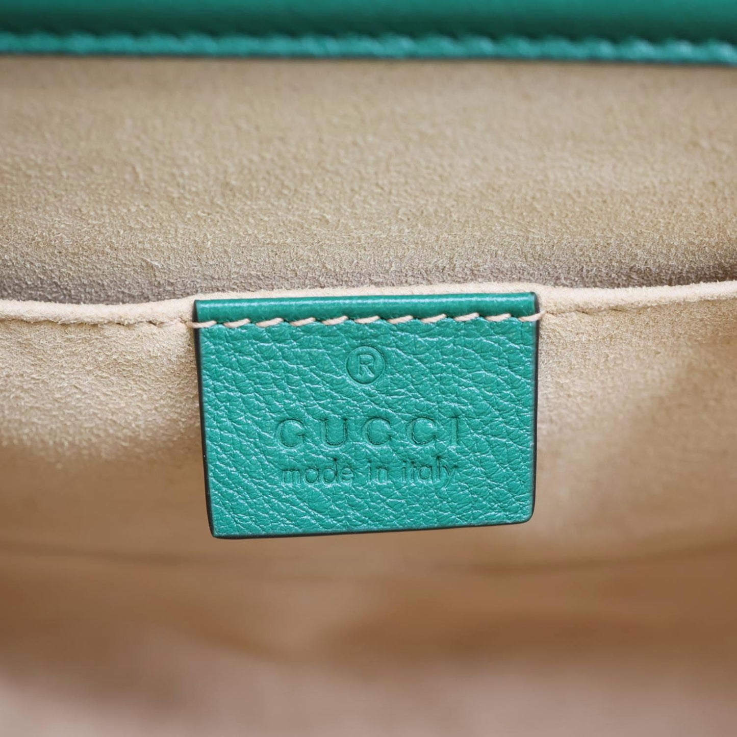 GUCCI Bamboo Diana Small Leather Tote Bag Green 660195