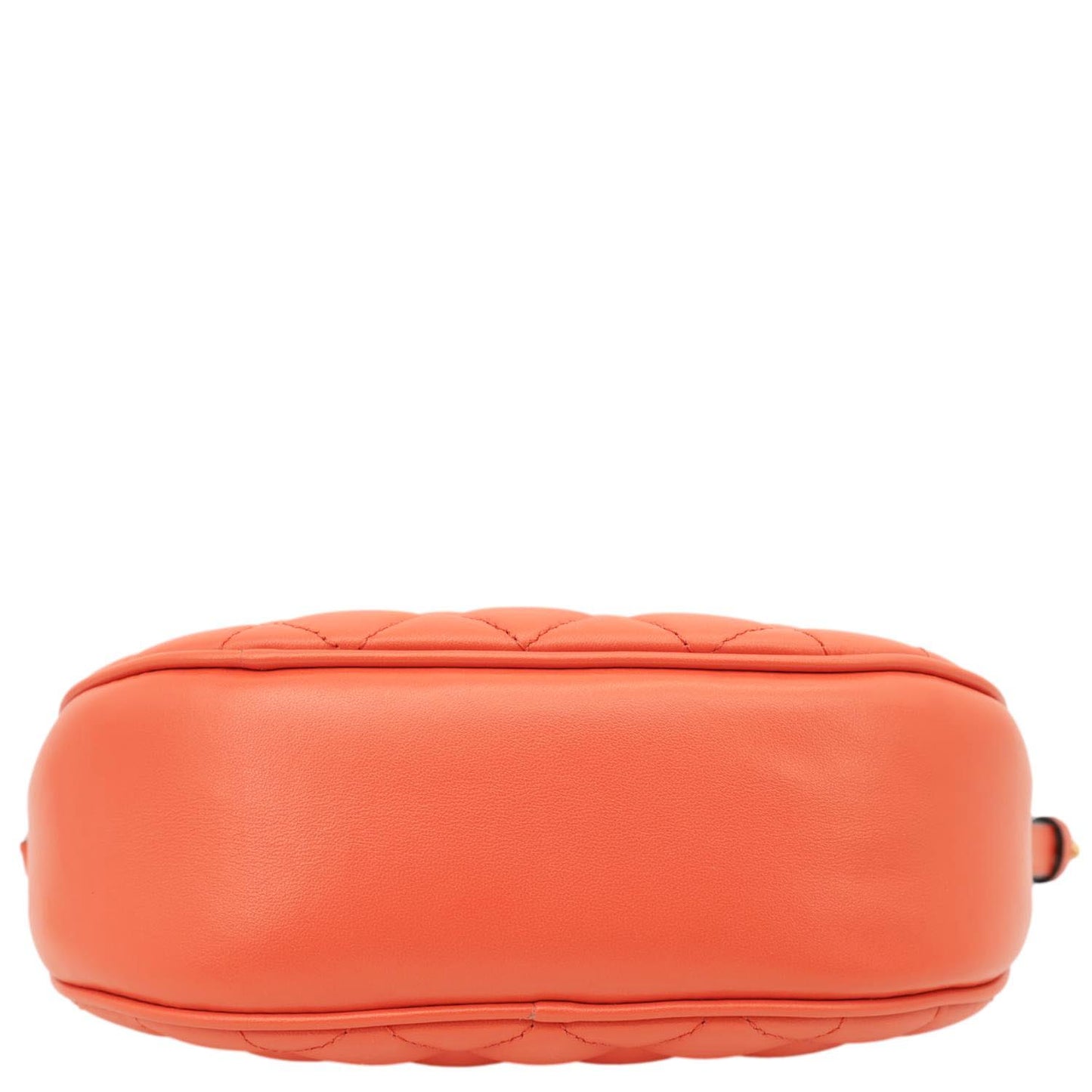 VERSACE La Medusa Body Quilted Leather Crossbody Bag Orange