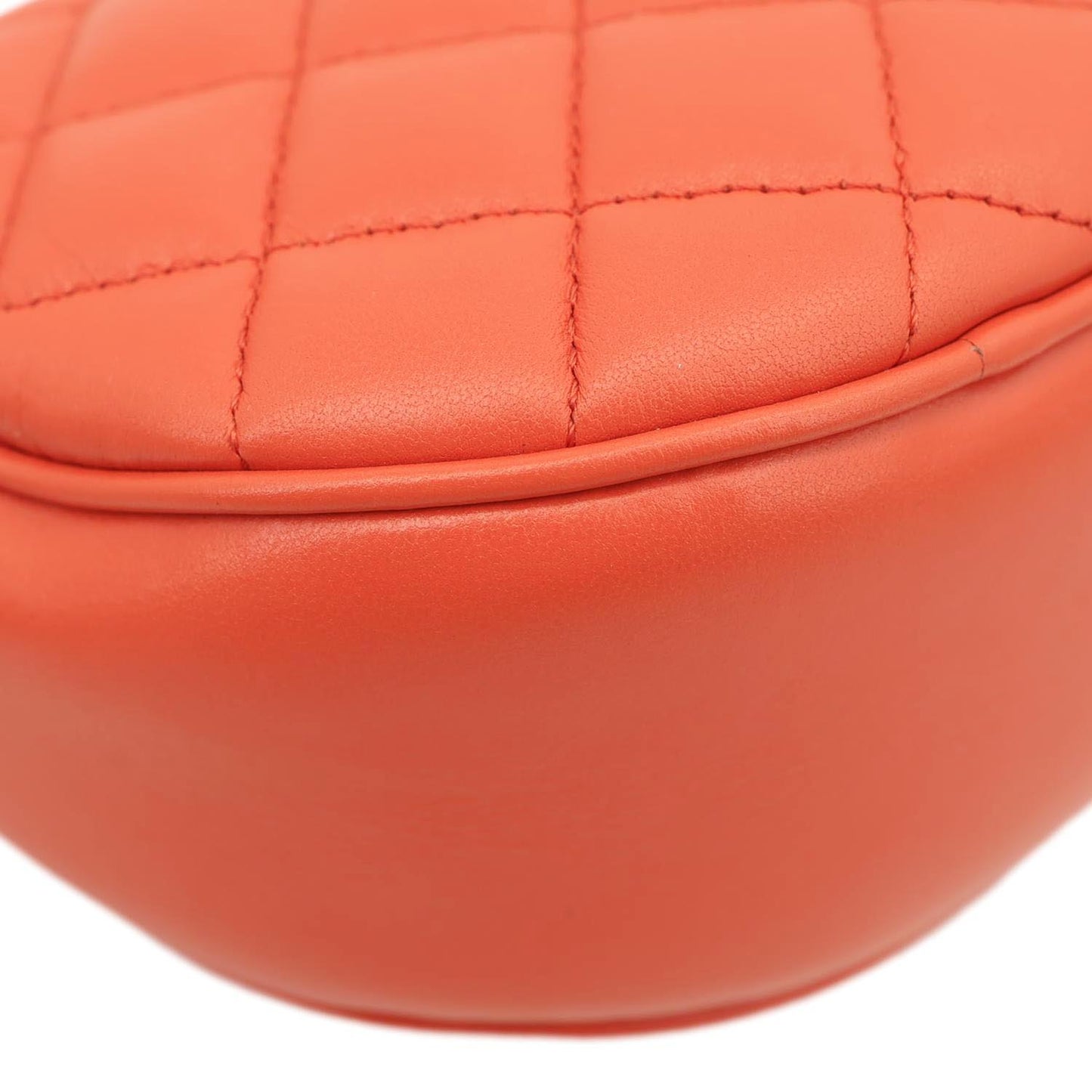 VERSACE La Medusa Body Quilted Leather Crossbody Bag Orange