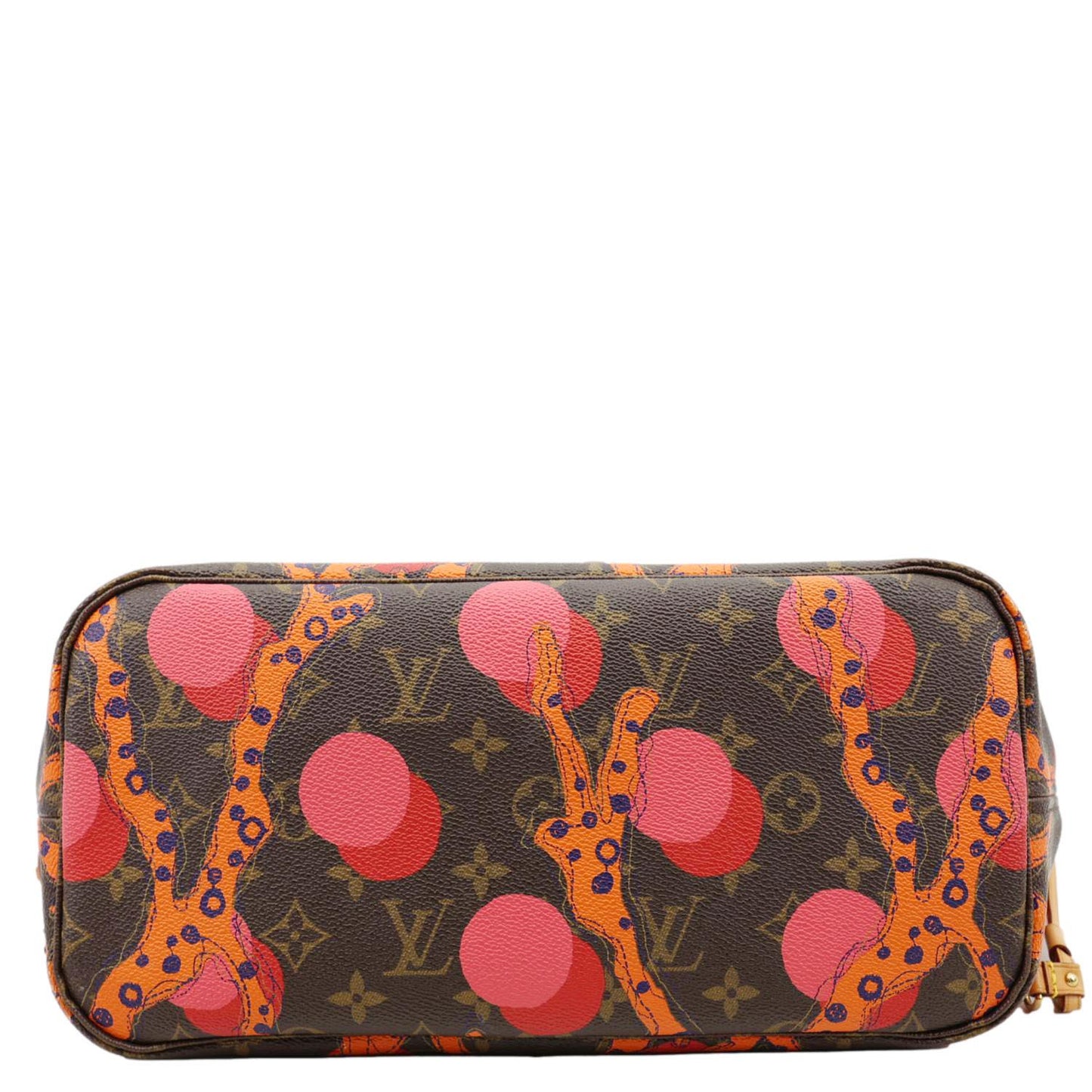 LOUIS VUITTON Neverfull MM Grenade Ramages Monogram Canvas Tote Bag Brown