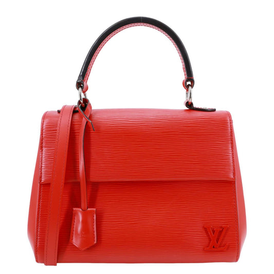 LOUIS VUITTON Cluny MM Epi Leather Top Handle Crossbody Bag Red