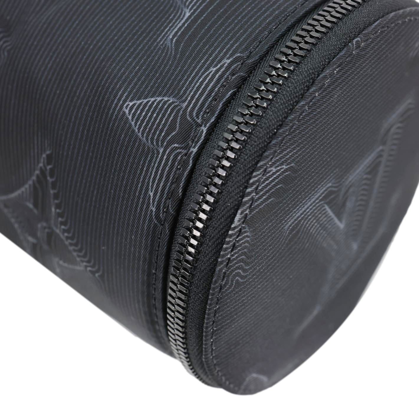LOUIS VUITTON 2054 Expandable Polochon Nylon Shoulder Bag Black