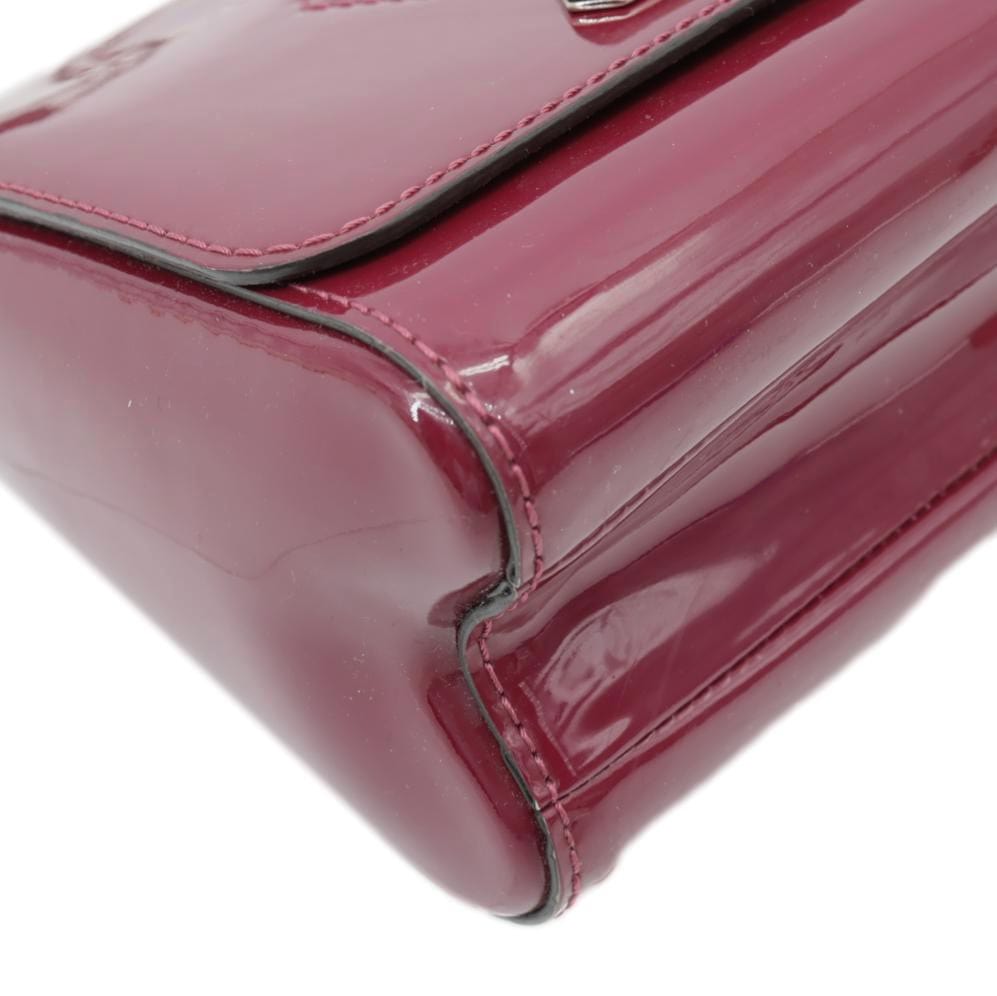 LOUIS VUITTON Twist PM Monogram Patent Leather Shoulder Bag Red