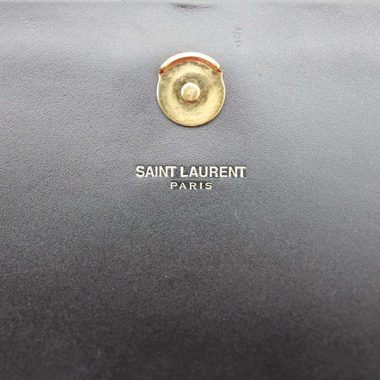 YVES SAINT LAURENT Kate Tassel Smooth Calfskin Leather Chain Crossbody Bag Black