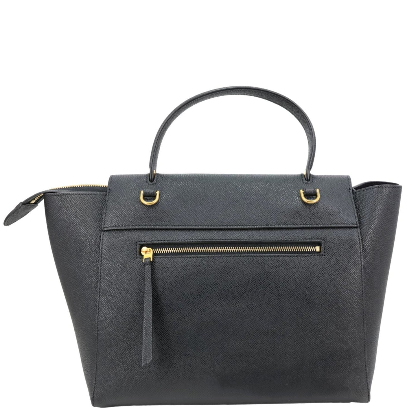 CELINE Belt Grained Calfskin Leather 2Way Shoulder Bag Black