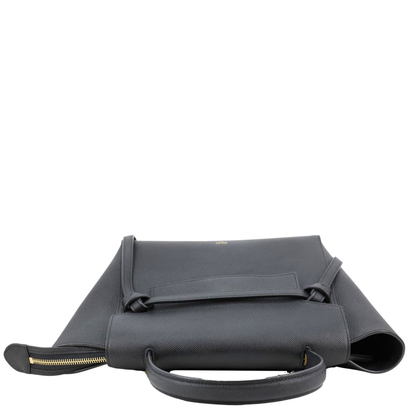 CELINE Belt Grained Calfskin Leather 2Way Shoulder Bag Black