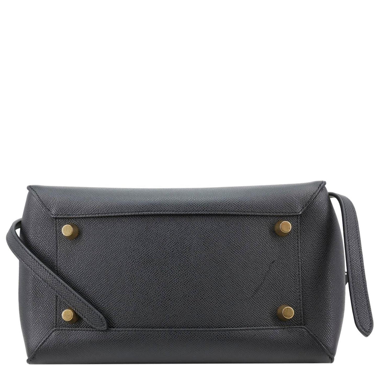 CELINE Belt Grained Calfskin Leather 2Way Shoulder Bag Black