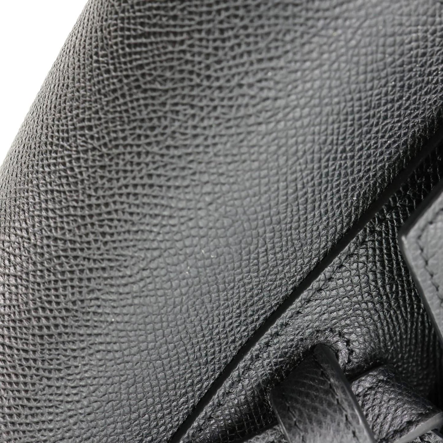 CELINE Belt Grained Calfskin Leather 2Way Shoulder Bag Black