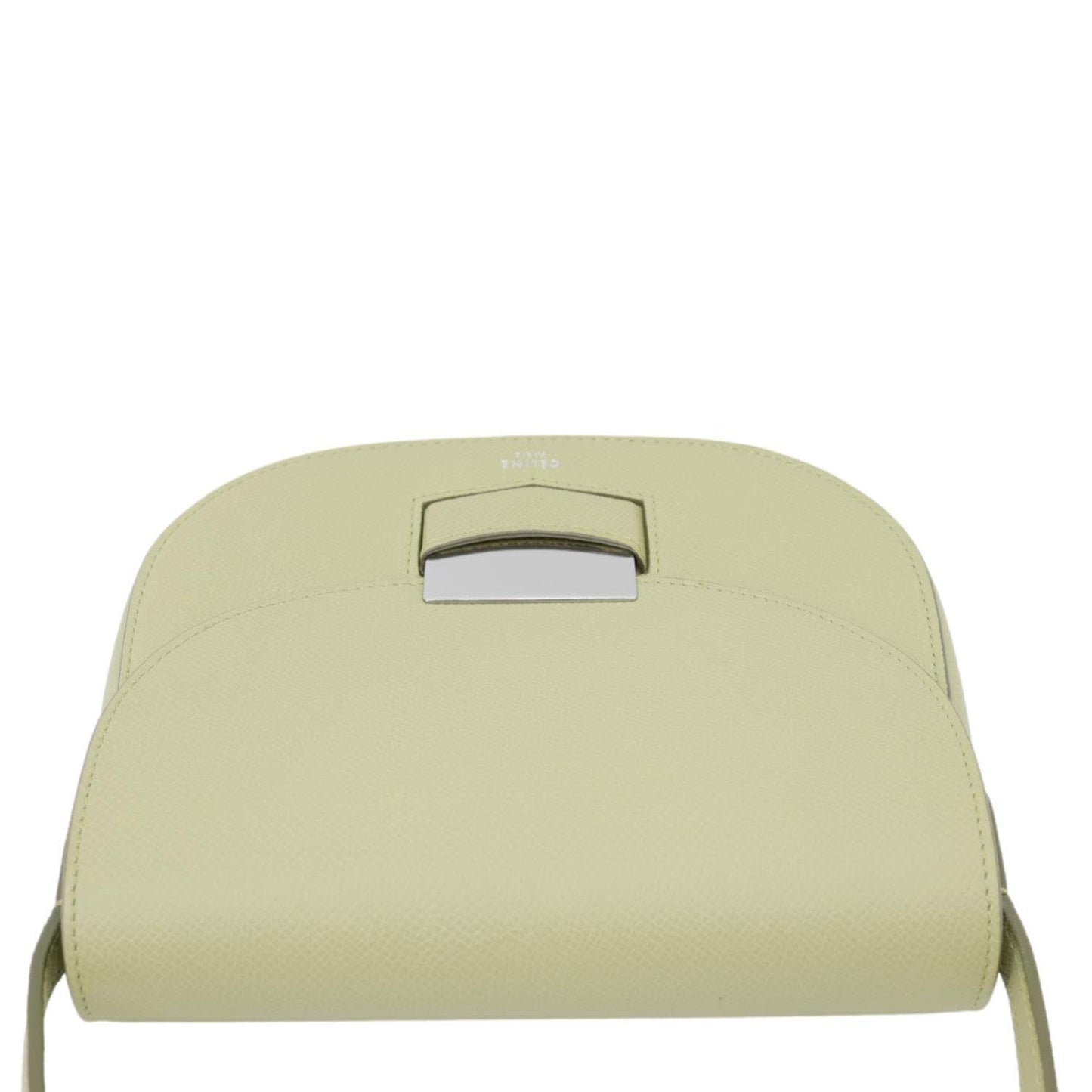 CELINE Trotteur Small Grained Calfskin Leather Shoulder Bag Sage