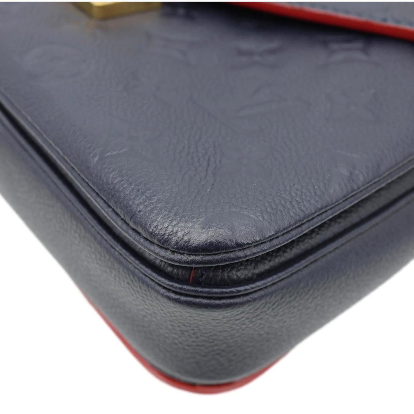 LOUIS VUITTON Metis Pochette Empreinte Leather Crossbody Bag Navy Blue