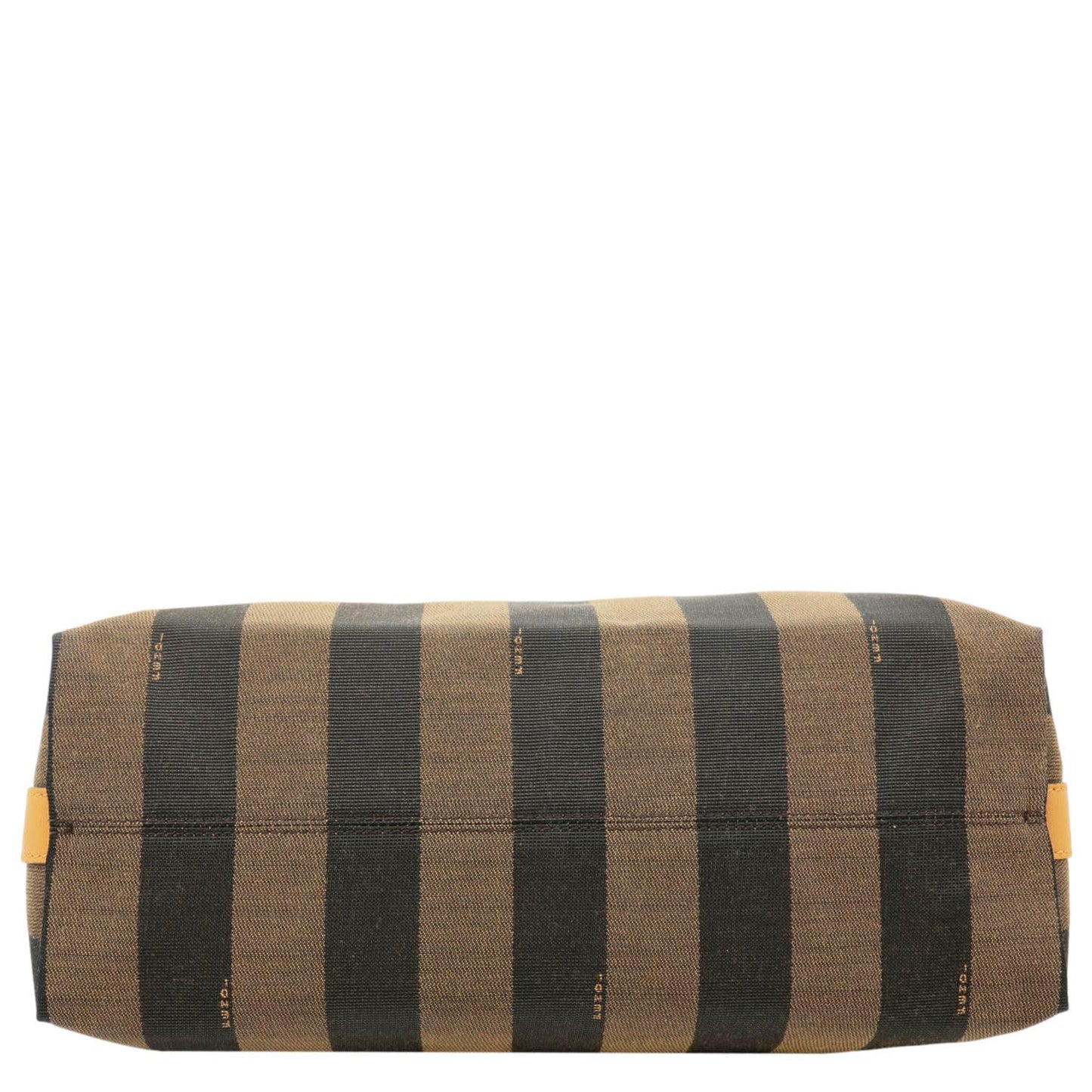 FENDI Pequin Stripe Canvas Hobo Bag Tobacco