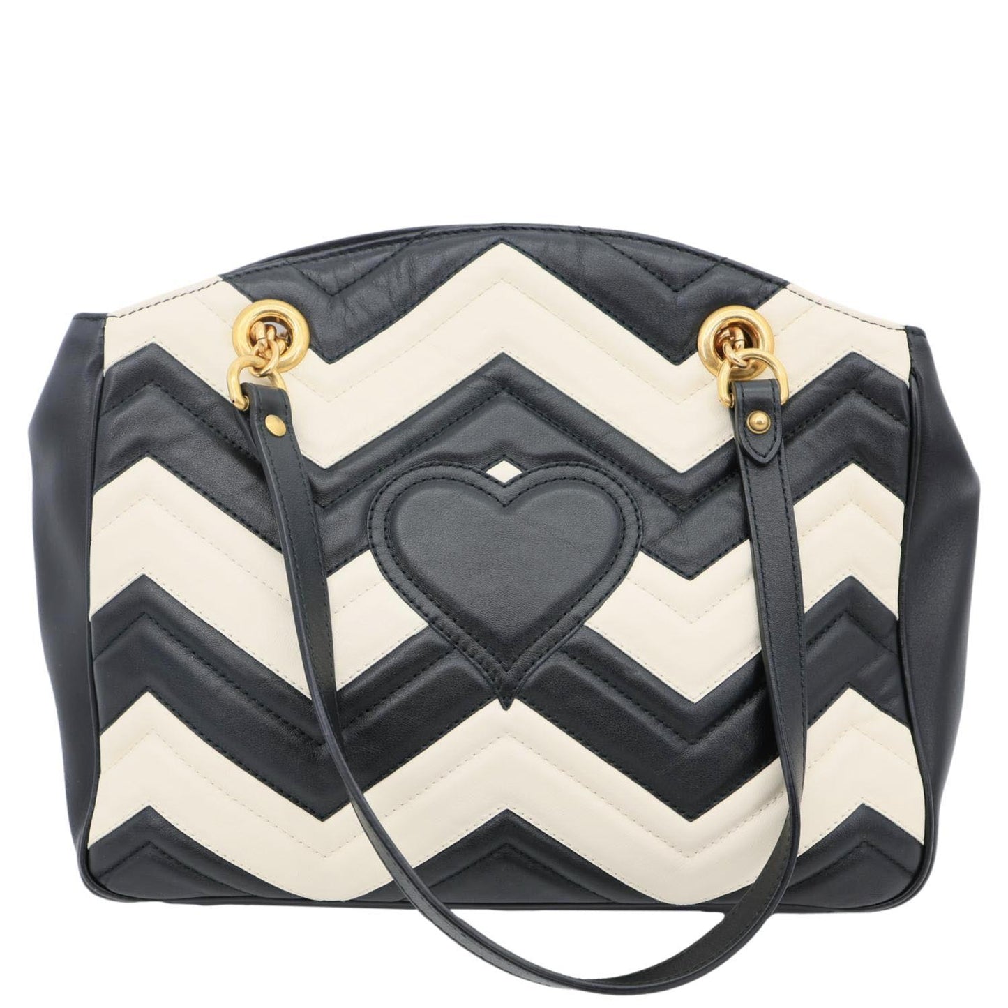 GUCCI GG Marmont Quilted Leather Chain Tote Bag Black 443501