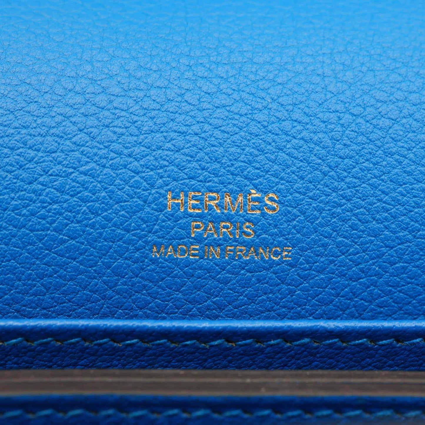 HERMES Roulis Sac Evercolor Mini Pebbled Calfskin Leather Shoulder Bag Blue