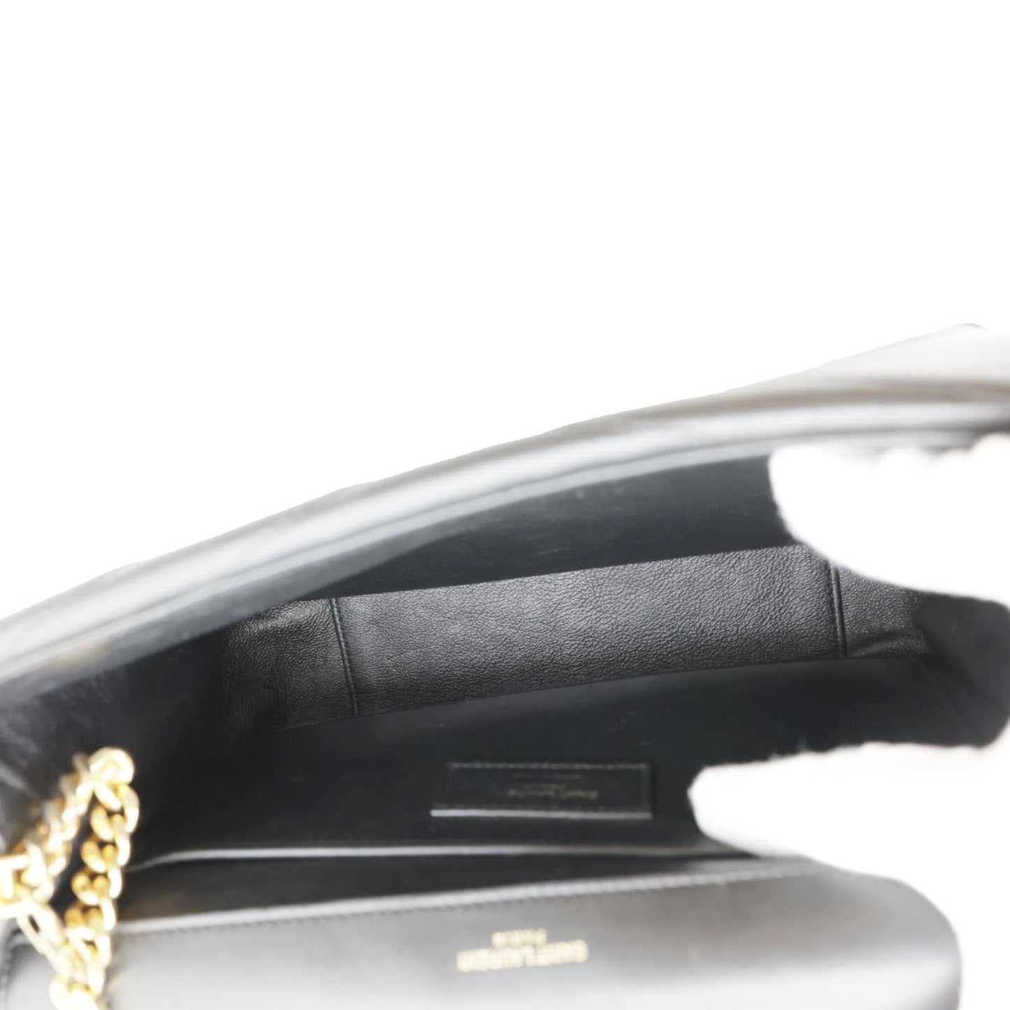 YVES SAINT LAURENT Sulpice Medium Matelasse Chevron Leather Crossbody Bag Black