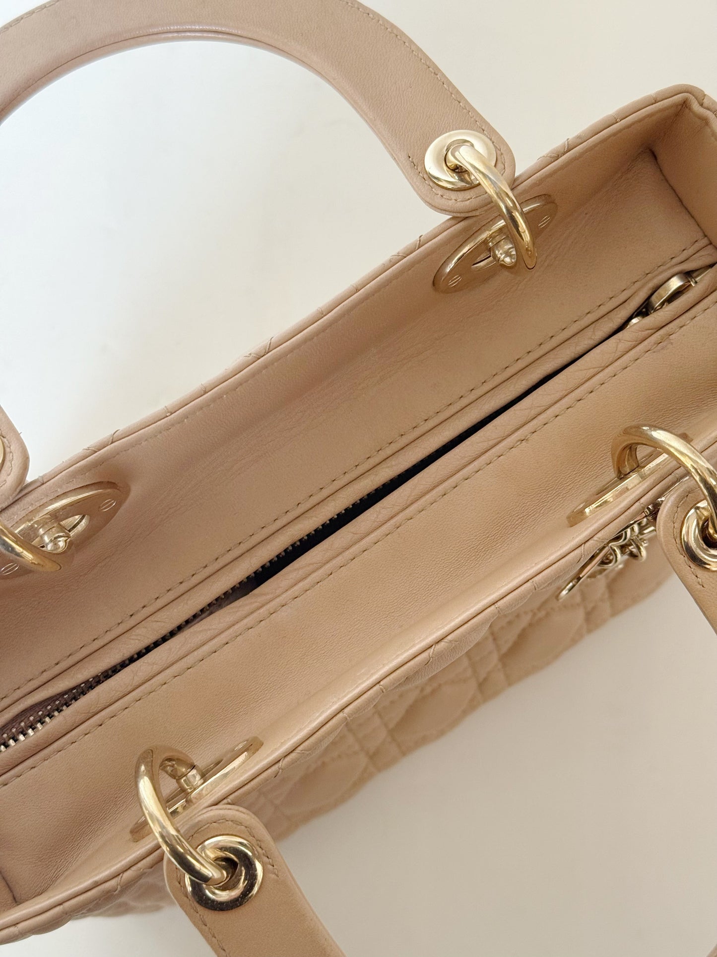Christian Dior Lambskin Cannage Lady Dior