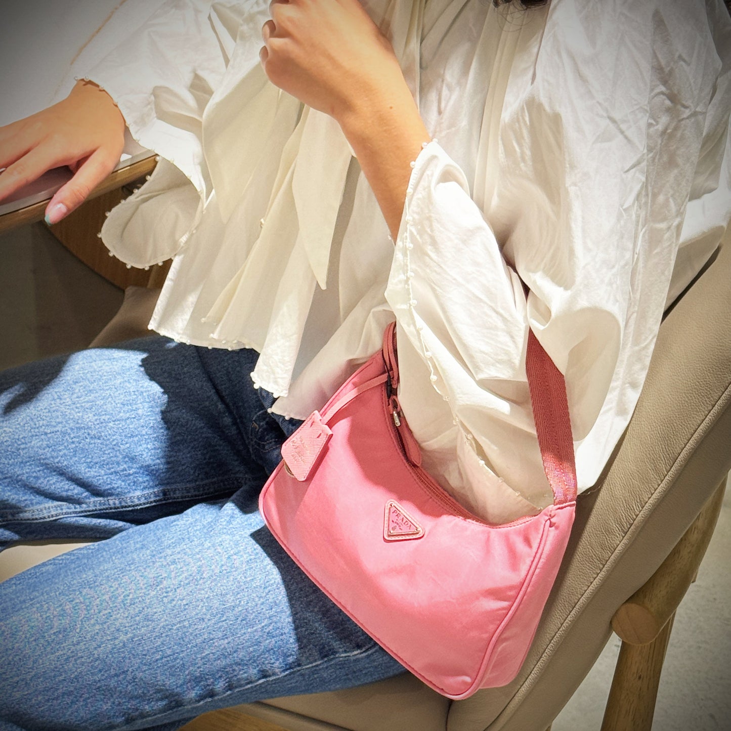 Prada RE-Edition 2000 Pink Nylon hobo