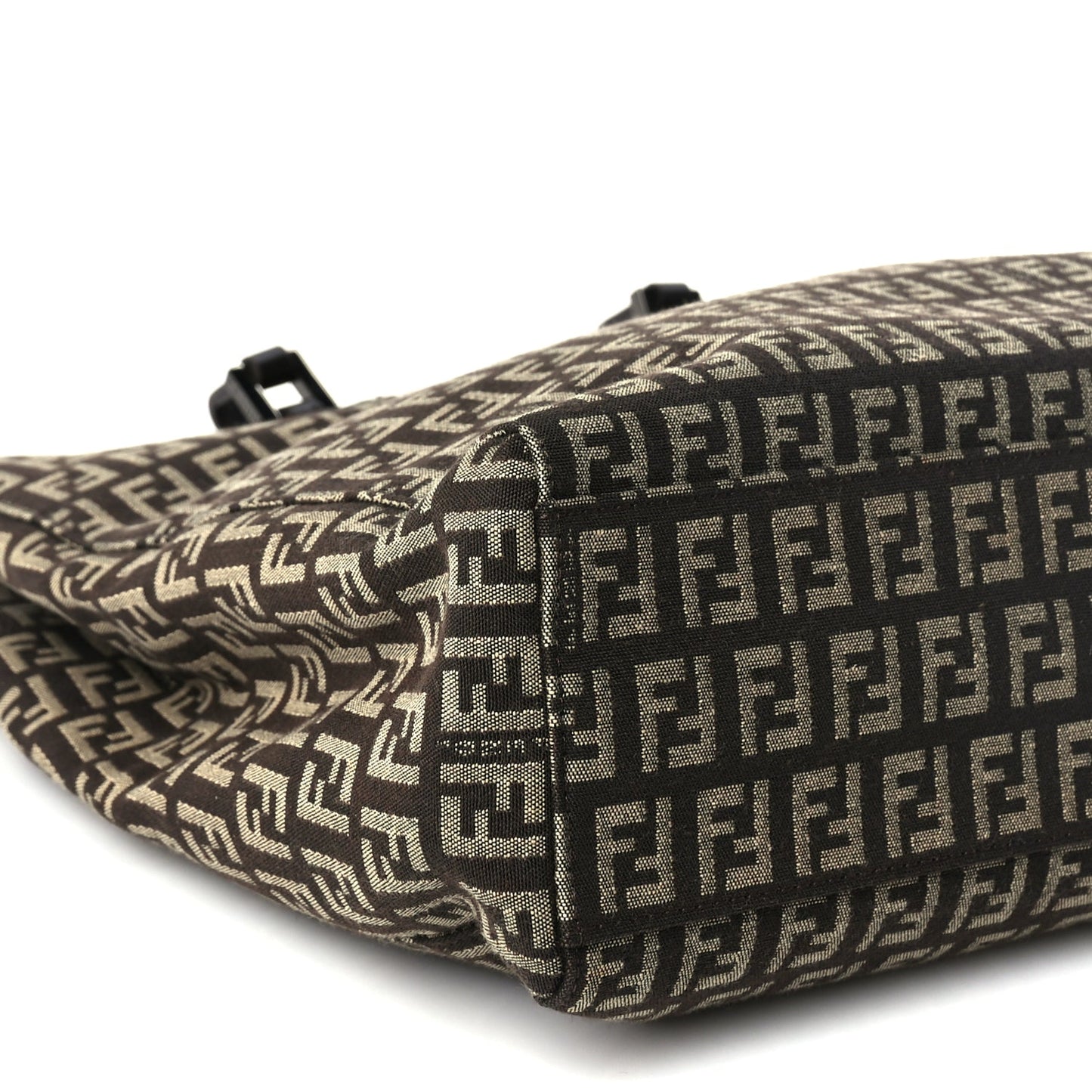 Fendi Zucchino Vitello Shoulder Tote  Testa di Moro