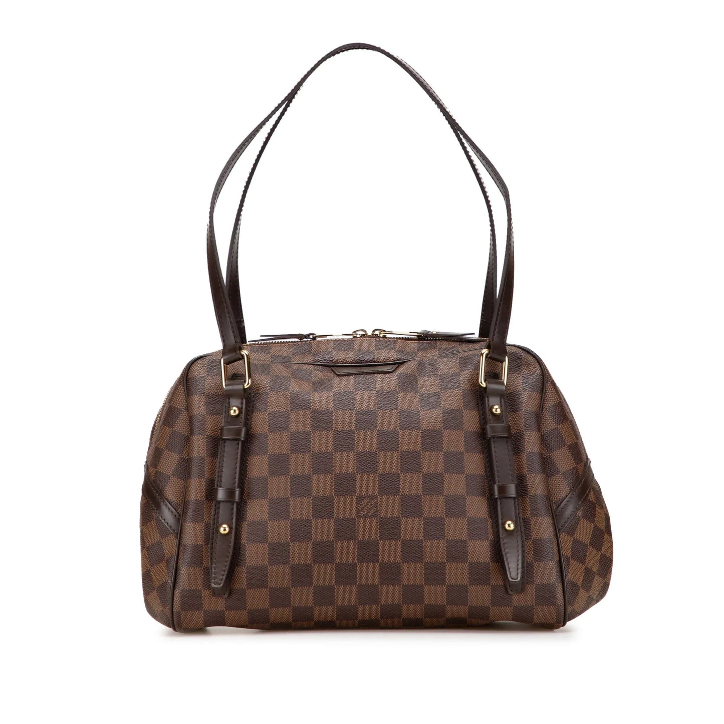 Brown Louis Vuitton Damier Ebene Rivington GM Shoulder Bag