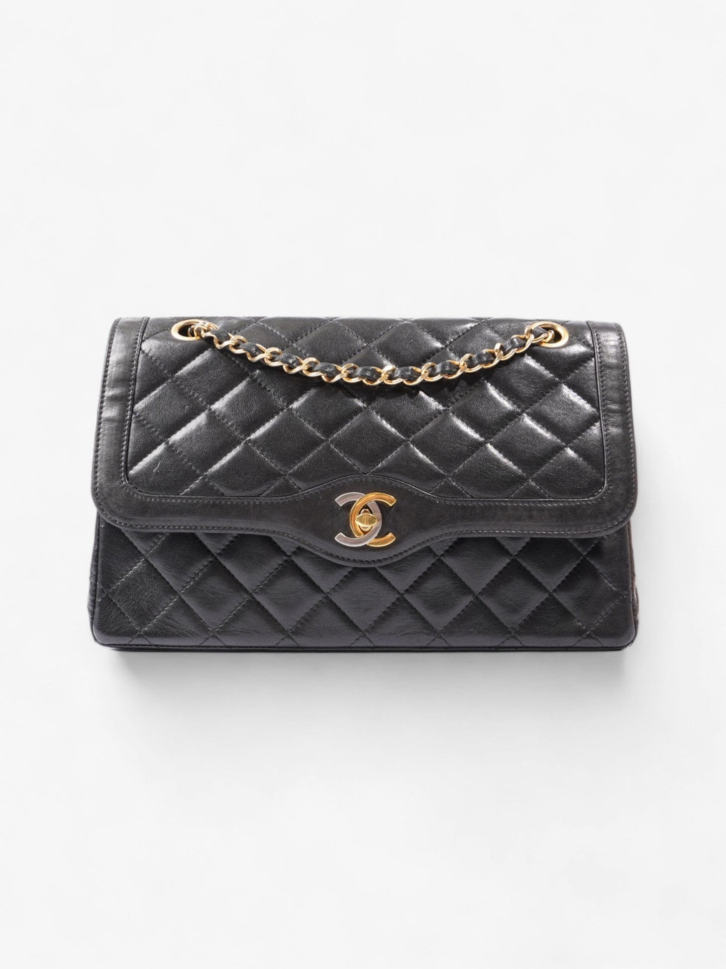 Chanel Paris Flap Black Calfskin Leather