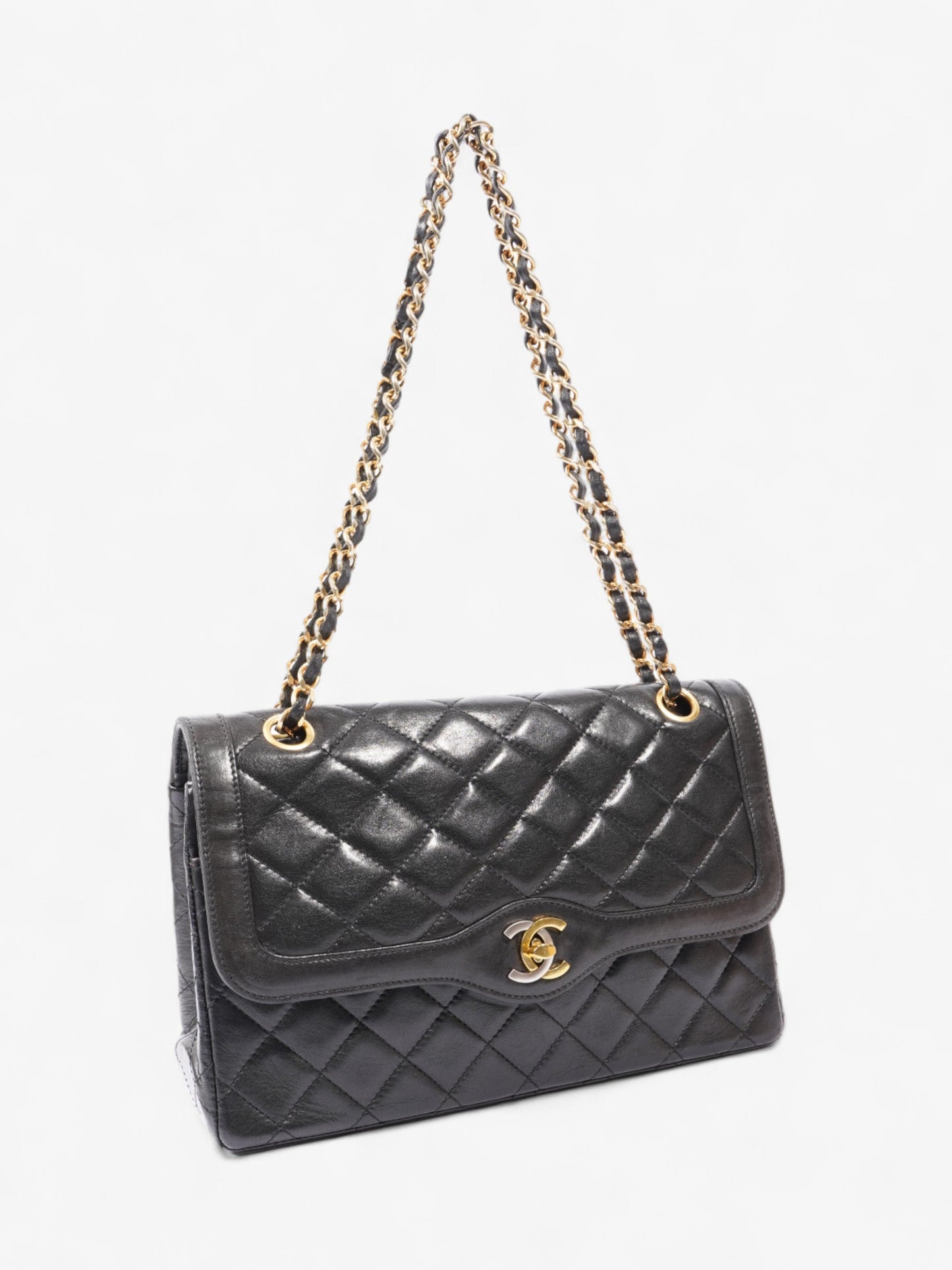 Chanel Paris Flap Black Calfskin Leather