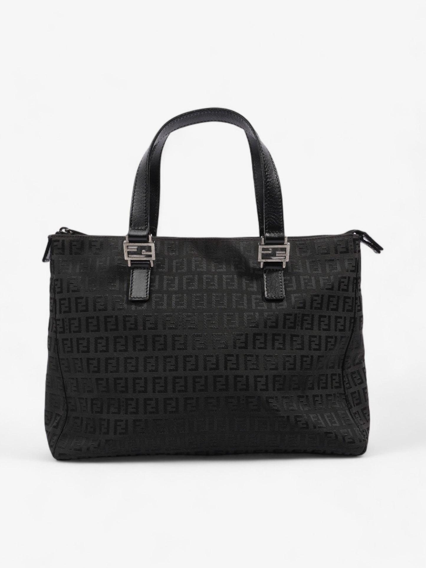 Fendi Tote Canvas Black Tote Bag