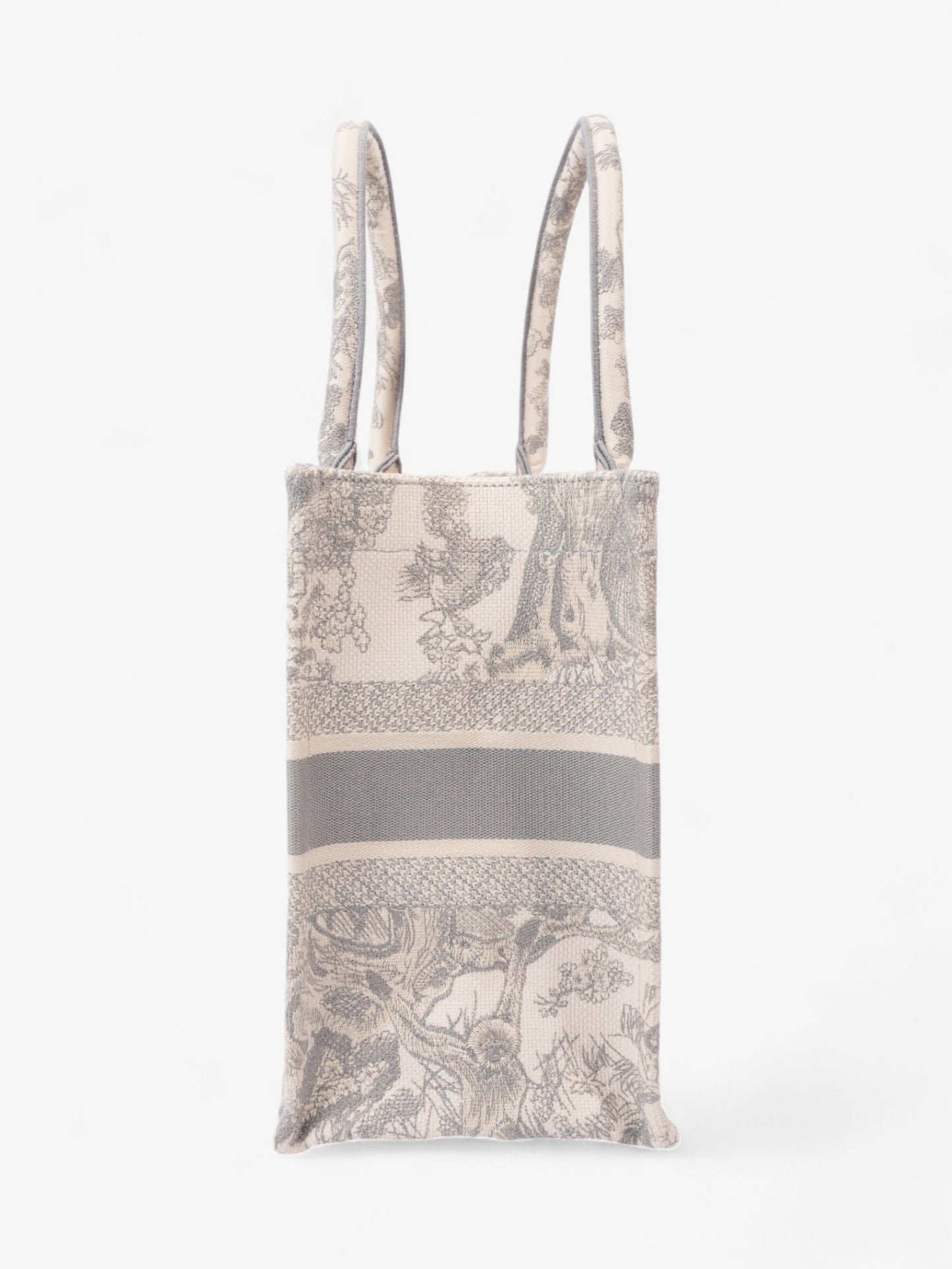 Christian Dior Book Tote Grey Oblique / White Cotton Medium