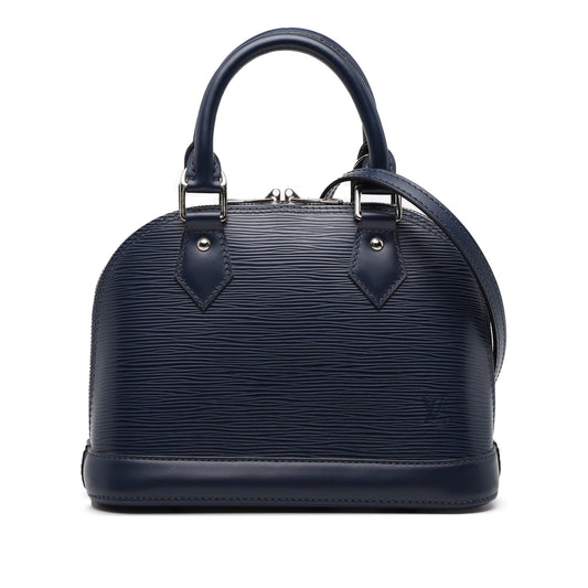 Blue Louis Vuitton Epi Alma BB Satchel