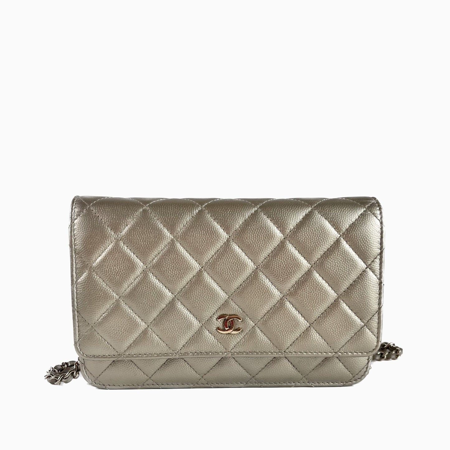 Chanel Wallet On Chains WOC Timeless/ Classic Gold Caviar Leather
