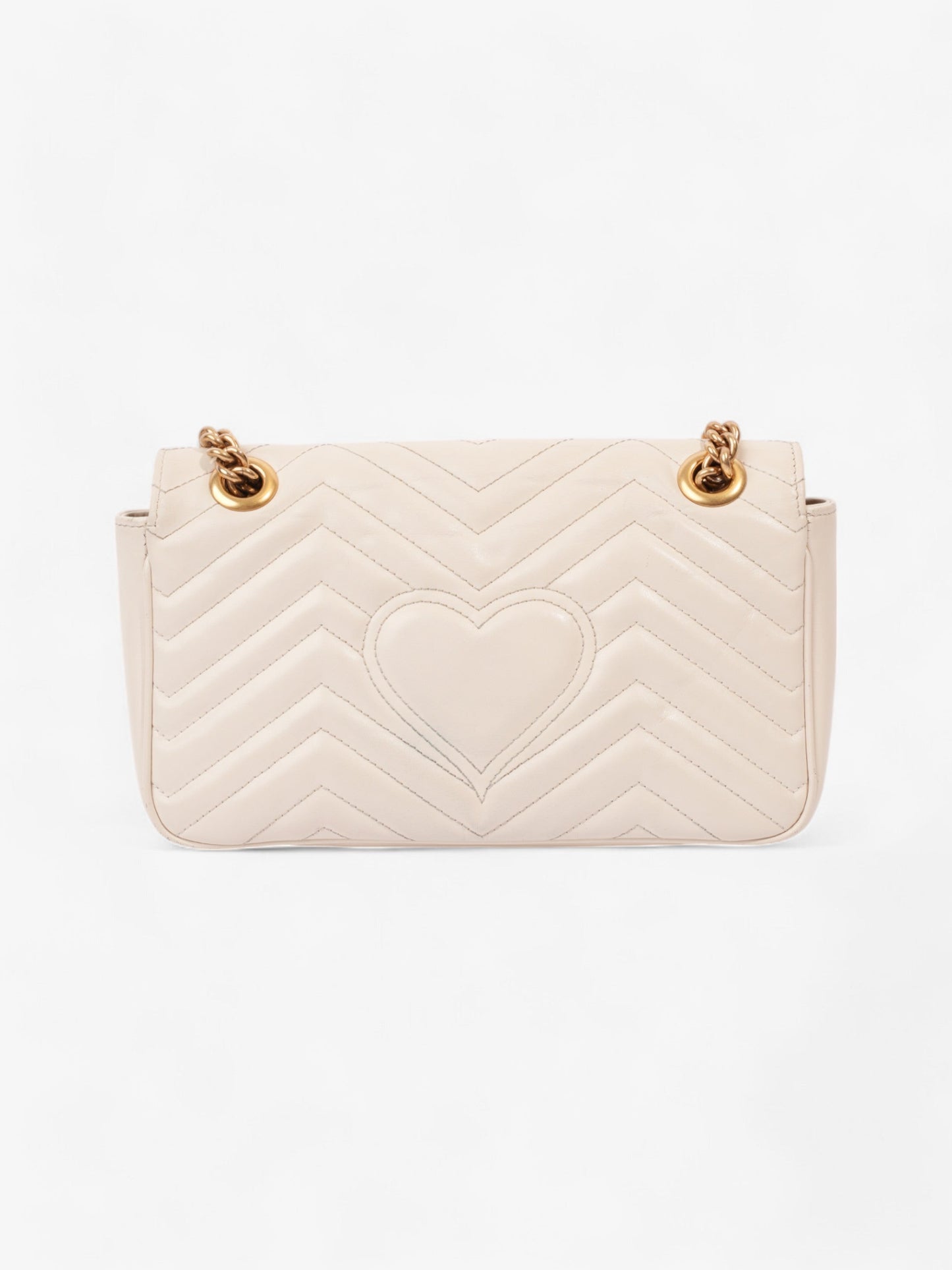 Gucci GG Marmont White Matelasse Leather Small