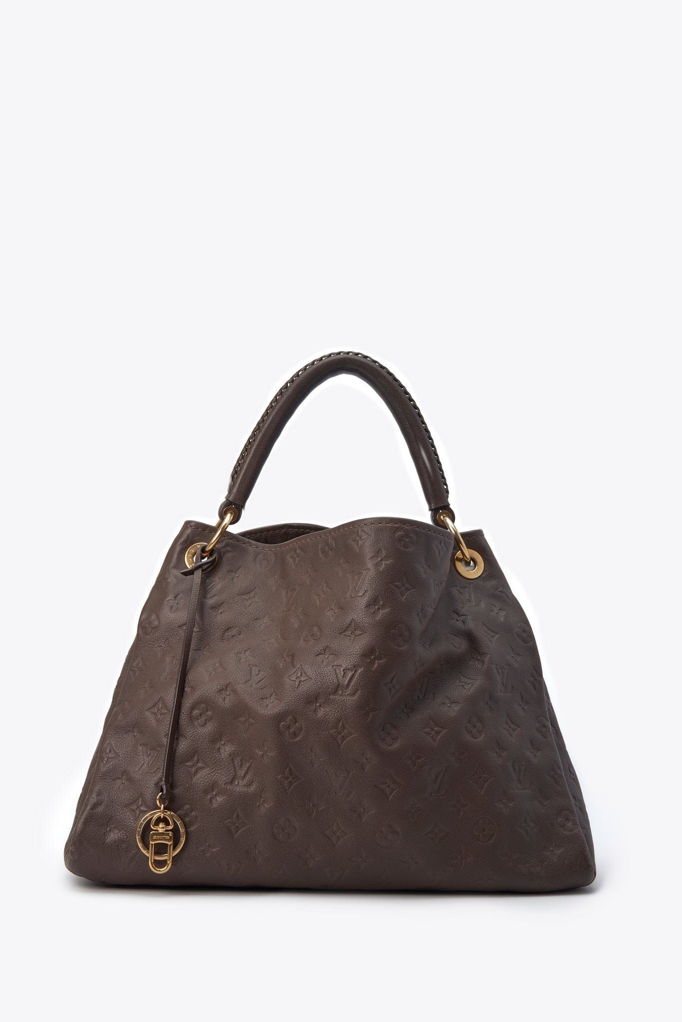 Louis Vuitton Artsy Tote Bag Crafted From Logo Embossed Brown Leather