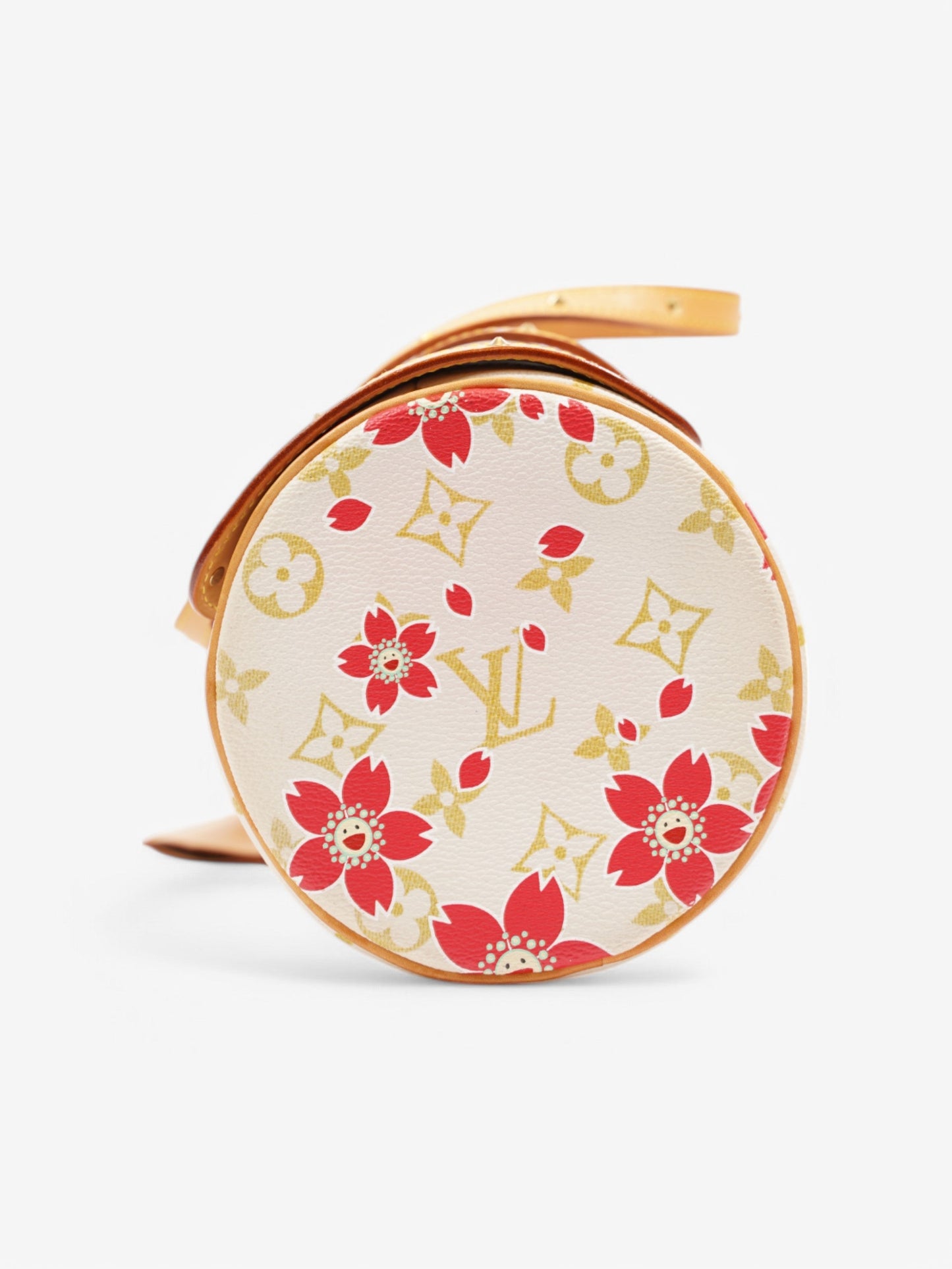Louis Vuitton Papillon Cherry Blossom Murakami White / Red / Gold Coated Canvas