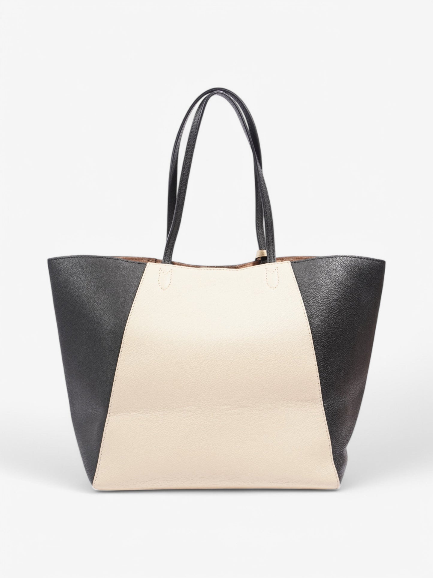Louis Vuitton Lock Me Tote Beige / Black Calfskin Leather