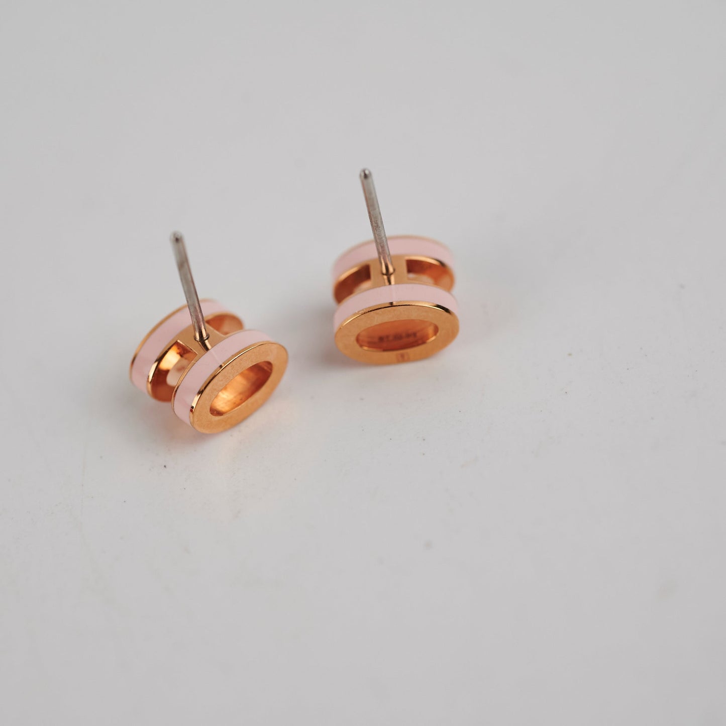 Hermes Mini Pop H Earring Rose Dragee