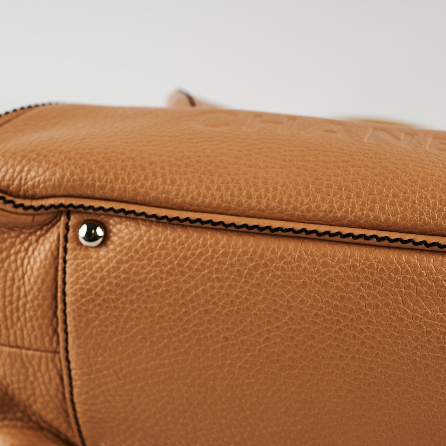 Chanel Boston Beige Caviar Shoulder Bag