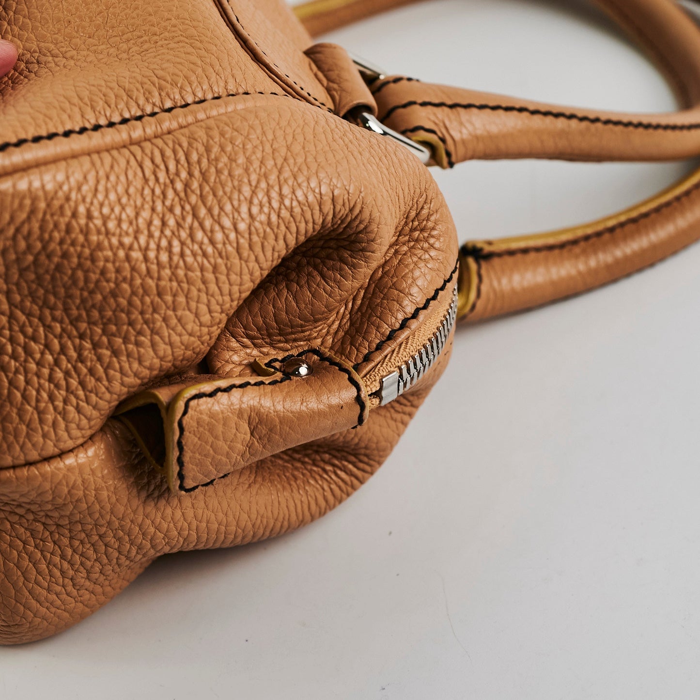 Chanel Boston Beige Caviar Shoulder Bag