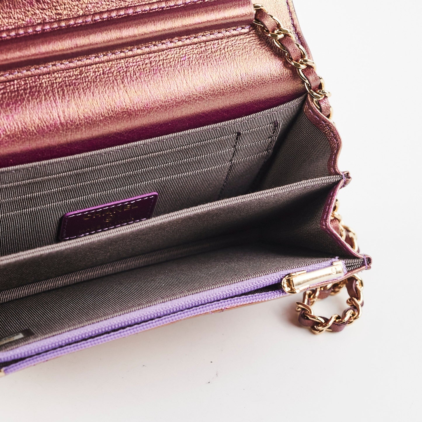 Chanel Mini Wallet On Chain WOC Purple