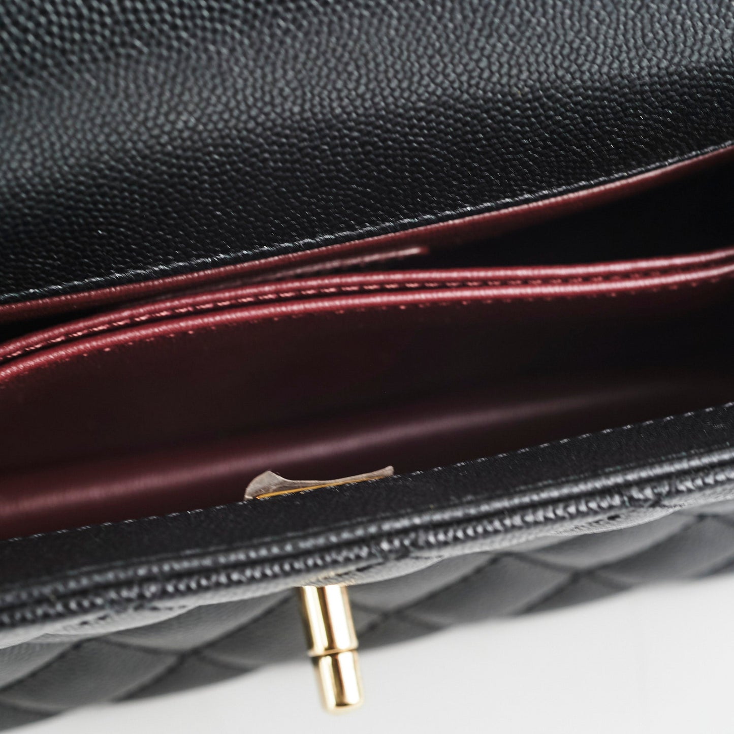 Chanel Small Coco Handle Caviar Black